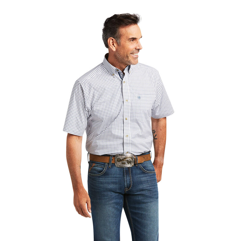 Ariat Hemden Herren - Pro Series Taha Stretch Classic Fit Weiß/Blau ( JAPGZ-6359 )